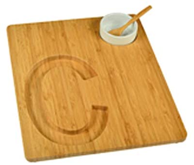 (D) Alphabet Bamboo Cheese Brown Charcuterie Board Wood Platter (C)