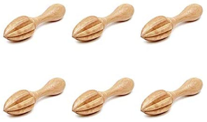 (D) Lemon Squeezer Juicer for Citrus Wooden Lemon Press Vintage French (6 PC)