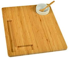 (D) Alphabet Bamboo Cheese Brown Charcuterie Board Wood Platter (L)