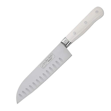 (D) Laguiole French Hand Made Jean Dubost Pradel 1920 Santoku Knife, Vintage (White)