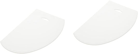 Ateco Plastic Bowl Scraper to Scrape Clean Battery, Icing (2, 7.5" x 4.7")