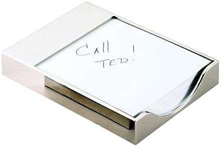 (D) Silver Memo Pad Holder for Desk, Birthday Gift for Colleague (6