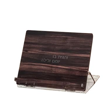 (D) Lucite Wood Look Judaica Tabletop Lucite Book Shtender