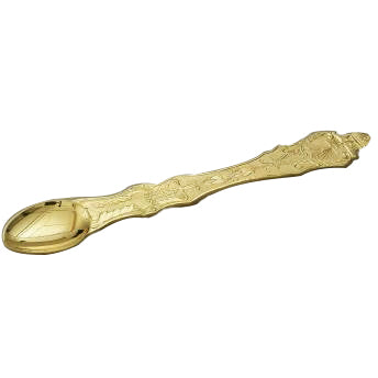 (D) Religious Gifts Liturgical Incense Gold Plated Spoon 10