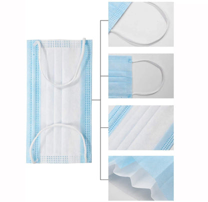 Disposable Face Masks, Facial Protection Surgical Mask - 50 PC