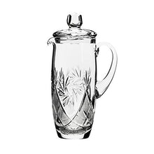 Neman Glassworks, 34-Oz Russian Crystal Pitcher, Vintage Glass Beverage Carafe
