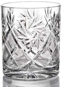 Set of 2 Vintage Cut Crystal Scotch Whiskey Glasses 11 oz, DOF Glasswa