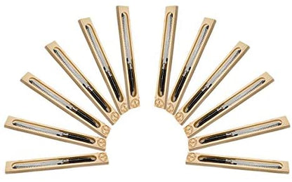 (D) Bread Knife Laguiole French Hand Made in Wood Box, Vintage (12, Black PC)