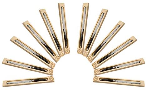 (D) Bread Knife Laguiole French Hand Made in Wood Box, Vintage (12, Black PC)