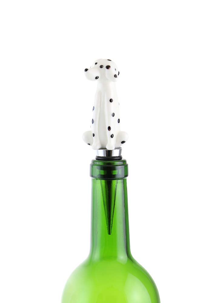 (D) Wine Bottle Stopper, Dalmatian, Bar Counter Decor, Gift for Dog Lovers