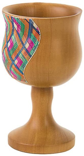 (D) Judaica Reed Sea Elijah`S Cup Modern Pattern 6 Inch (Beige)