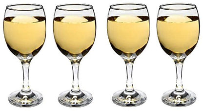 SET of 4pc Luminarc 'Romantic' 9oz Crystal-Clear Bordeaux Glasses, Wine Goblets