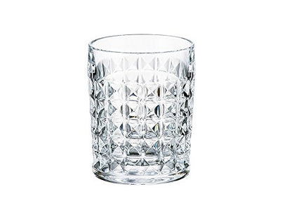 Old Fashioned "Diamond" 6-Pc Glasses Set for Whiskey/Scotch, Lead Free
