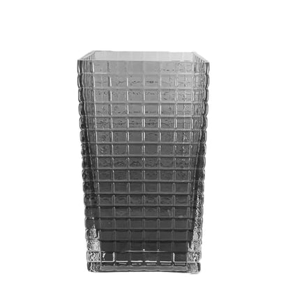 (D) Glass Vase for Pampas Grass Square Design