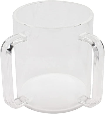 (D) Judaica Acrylic Wash Cup with 2 Handles (Clear)