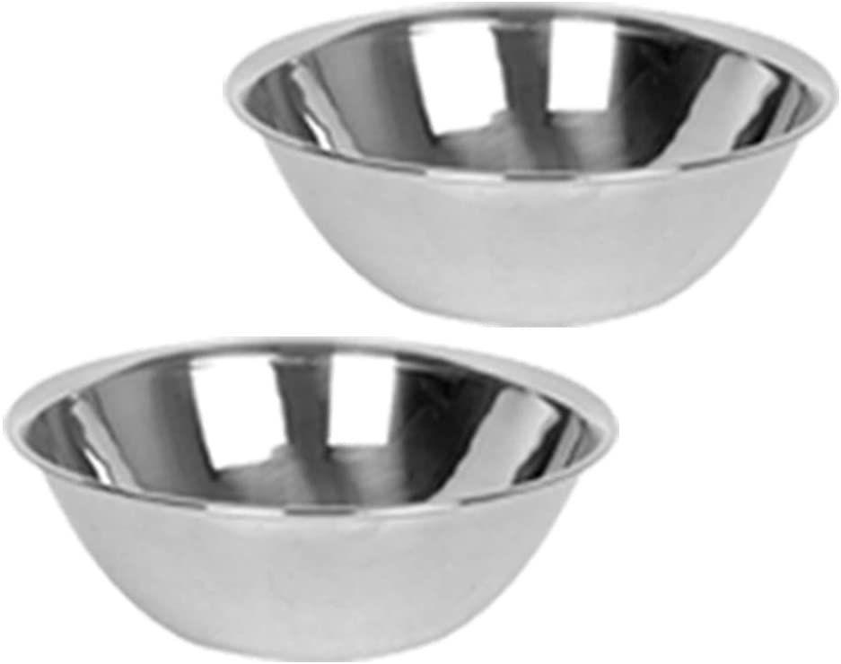 Stainless Steel Mixing Bowl 16 Qt, Metal Bowl for Cooking, Bakeware (2 PC)