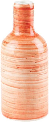 (D) Ceramic Small Bottle, Farmhouse Home Decor Bottle Shaped Vase (Orange)