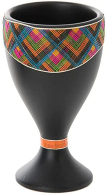 (D) Judaica Reed Sea Miriam`S Cup Wooden Shabbat Decor (Black)
