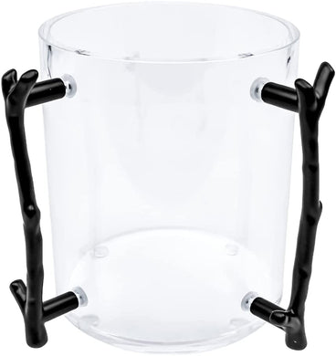 (D) Judaica Lucite Wash Cup Jewish Branch 2 Handles (Black)