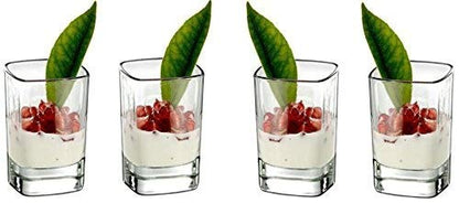 SET of 4-pc Luminarc 'Cubis' 3 Oz Crystal-Clear Shot Glasses, Cocktail Glasses