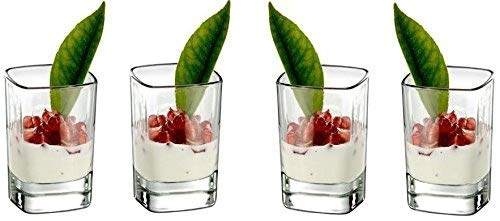 SET of 4-pc Luminarc 'Cubis' 3 Oz Crystal-Clear Shot Glasses, Cocktail Glasses