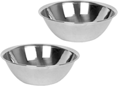 Stainless Steel Mixing Bowl 5 Qt, Metal Bowl for Cooking, Bakeware (2 PC)