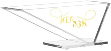 (D) Judaica Lucite Matzah Stand with Swirl Text For Passover (Gold)