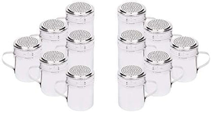 Salt and Pepper Shakers 10 Oz with Handle, Modern Style Kitchen Utensil (12 PC)