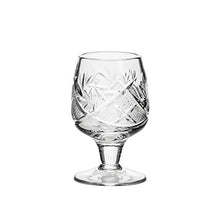 Set of 6 Neman Glassworks, 0.5-Oz Hand Made Vintage Russian Crystal Liquor Shot Glasses, Vodka Shots on a Stem, Old-fashioned Glassware