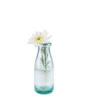 (D) Farmhouse Vase Decor Glass Vase in Shape of Milk Bottle, Recycled Glass