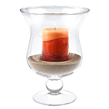 (D) Centerpiece 'Daydream' Flower Vase 9" H, Premium Quality Crystal Glass