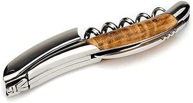 (D) Laguiole Sommelier Waiter's Corkscrew Shiny Finish (Maple Wood Handle)