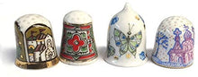 (D) Royalty Porcelain Lomonosov Hand Painted Thimbles Set of 4 Pc