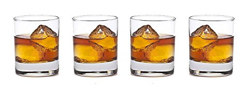 SET of 4-pc Luminarc 'Tube' 10 Oz Crystal-Clear Tumblers Wate Glasses