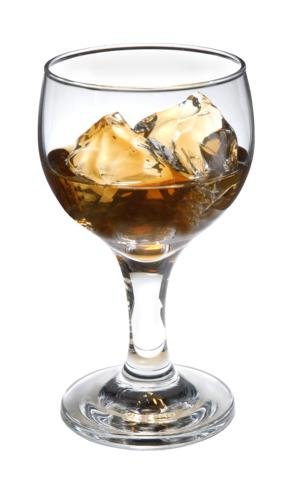 SET of 4pc Luminarc Cheerful 7 Oz Crystal-Clear Burgundy Goblets, Wine Glasses