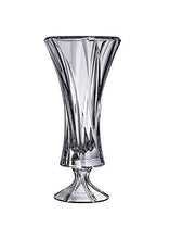 Decorative Crystal Flower Vase on a Stem "Oklahoma" 15-in, Clear Centerpiece Bud