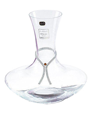 Italian Collection Crystal Decanter, Decorated with Swarovski Crystal, Lead Free