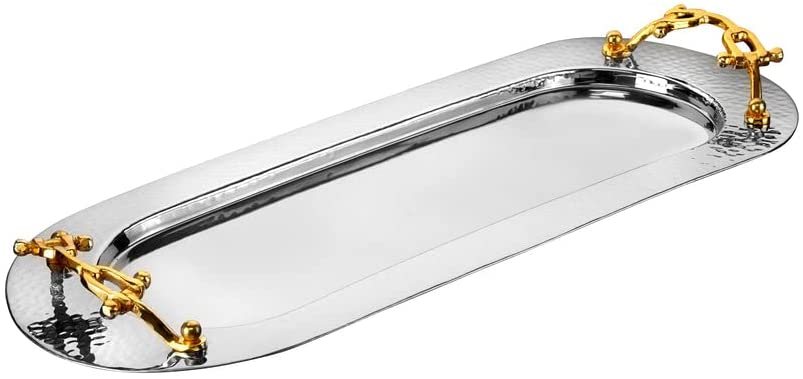 (D) Judaica Dip Serving Tray Oval for Parties