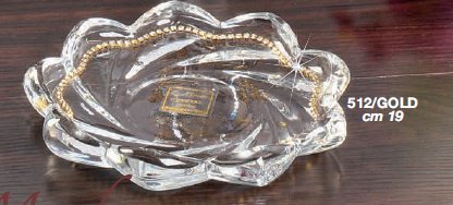 Italian Collection Crystal Plate, Decorated with Swarovski Crystal