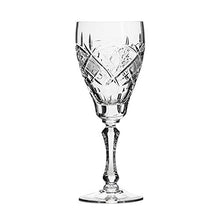 Set of 6 Neman Glassworks, 7.7-Oz Hand Made Vintage Russian Crystal Wine Glasses, Classic Wine Goblets Old-fashioned Glassware