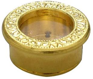 (D) Religious Gifts Altar Relic Case Circular for Church Monastery Gold Plated