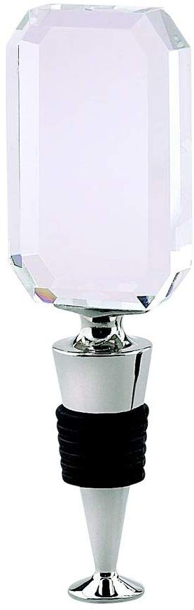 (D) Acrylic Wine Bottle Stopper, Clear Square Crystal, Bar Counter Decoration