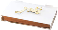 (D) Judaica Acrylic Multi-Purpose Shabbos Box 11.8" x 6.3" (Gold)