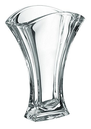 Decorative Crystal Flower Vase "Omnia" 12-in, Clear Elegant Centerpiece Bud