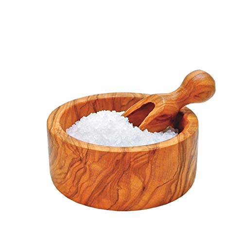 (D) Laguiole, Berard French Hand Made Olive Wood Mini Salt Bowl, Vintage