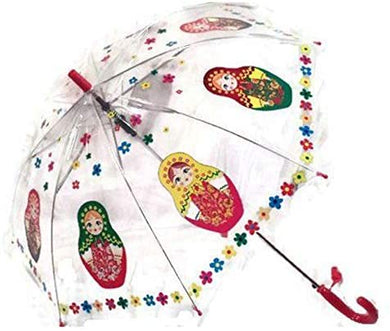 (D) Russian Souvenirs Matreshka Umbrella for Kids Transparent 26