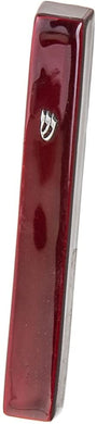 (D) Judaica Mezuzah Large Enamel 5.85'' for Door from Israel (Red)