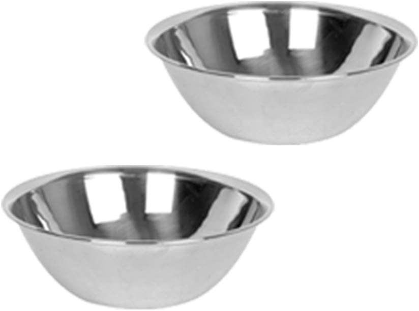 Stainless Steel Mixing Bowl 4 Qt, Metal Bowl for Cooking, Bakeware (2 PC)