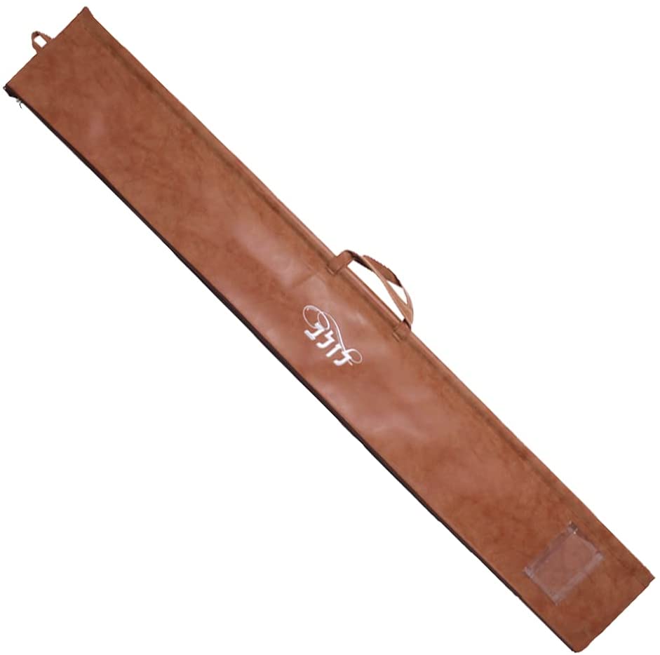 (D) Judaica Lulav Case Pu Leather with Handle and Hebrew Letter 52x7'' (Light Brown)