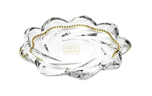 Italian Collection Crystal Plate, Decorated with Swarovski Crystal